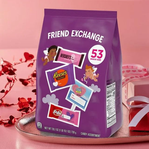 Hershey's Assorted Flavored Snack Size Valentines Day Friends Exchange