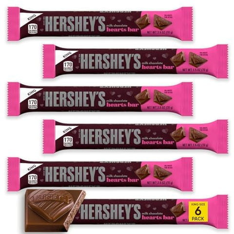 Hershey's Milk Chocolate Hearts Bar - 6 Packs