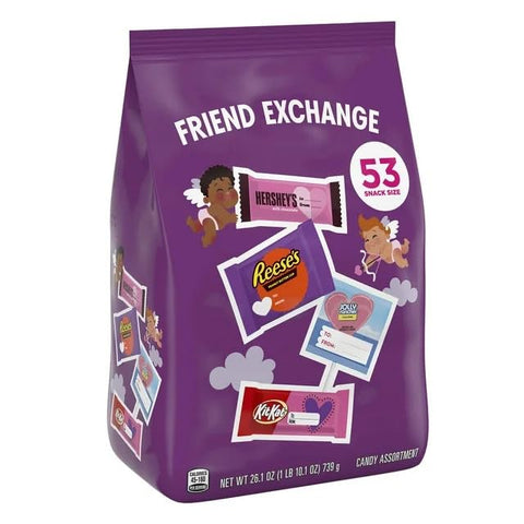 Hershey's Assorted Flavored Snack Size Valentines Day Friends Exchange