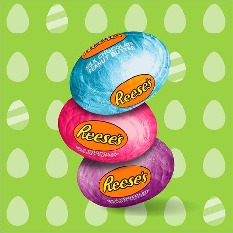 Reese's Peanut Butter Eggs In Pastel Color Foil Wrapped