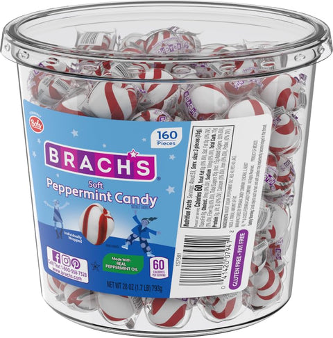 Brach's Bobs Sweet Stripes Soft Peppermint Candy