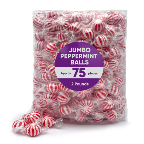 Jumbo Mint Balls Peppermint Hard Candy Bulk