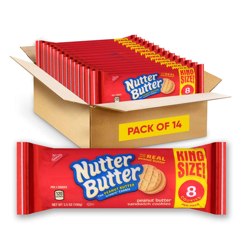 Nutter Butter Peanut Butter Sandwich Cookies King Size