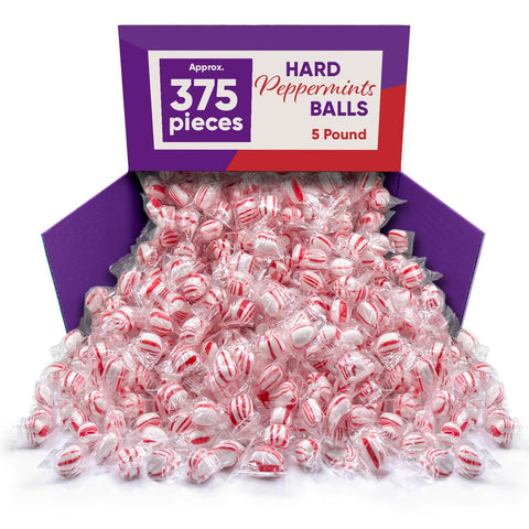 Peppermint Candy Twists Hard Candy Balls