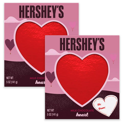 Hershey's Milk Chocolate Heart Chocolate Gift - Candy Heart 5oz 2 Boxes Gifts