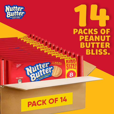 Nutter Butter Peanut Butter Sandwich Cookies King Size