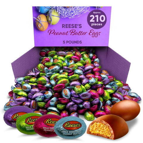 Reese's Peanut Butter Eggs In Pastel Color Foil Wrapped