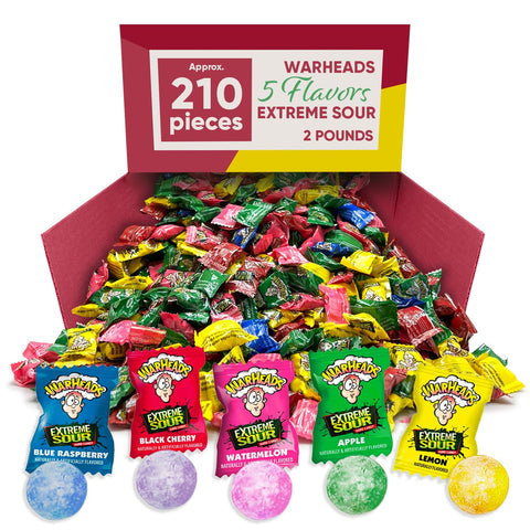 Warheads 5 Assorted Fruit Flavors Extreme Sour