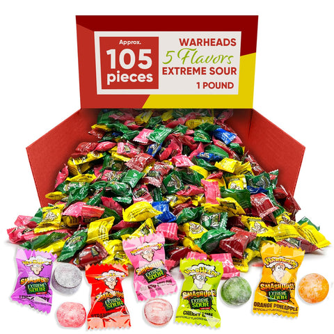 Warheads 5 Assorted Fruit Flavors Extreme Sour