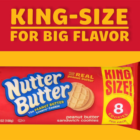 Nutter Butter Peanut Butter Sandwich Cookies King Size