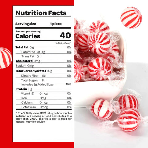 Jumbo Mint Balls Peppermint Hard Candy Bulk