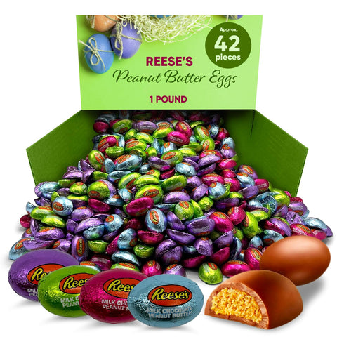 Reese's Peanut Butter Eggs In Pastel Color Foil Wrapped